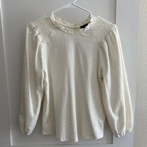 Anthropologie Current Air Jasia Mockneck Cotton Blouse